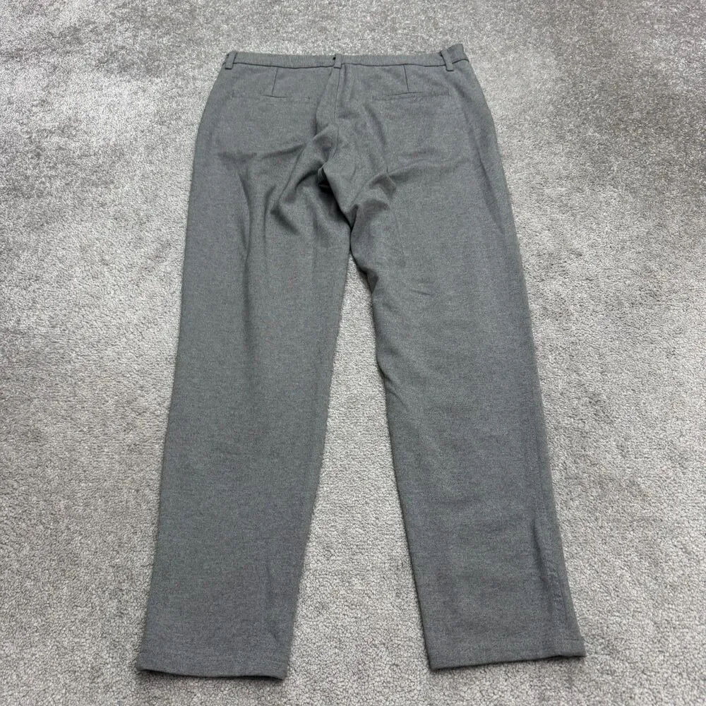 Zara Stretch Dress Pants Trouser Mens 34 Heathered Gray Tapered Leg Flat Front